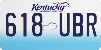 KY license plate 618UBR