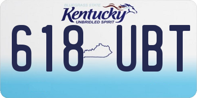 KY license plate 618UBT
