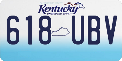 KY license plate 618UBV