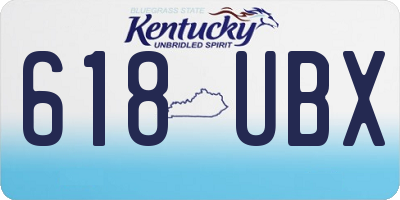 KY license plate 618UBX