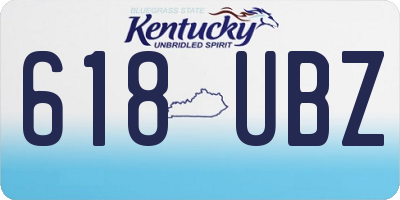 KY license plate 618UBZ