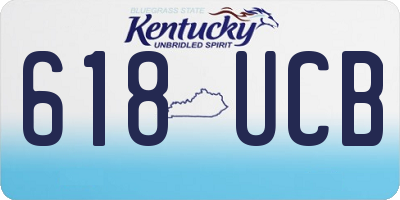 KY license plate 618UCB