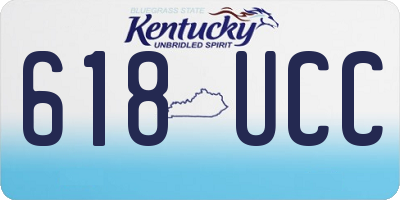 KY license plate 618UCC