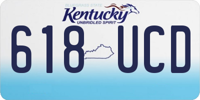 KY license plate 618UCD