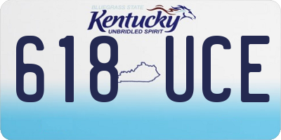 KY license plate 618UCE