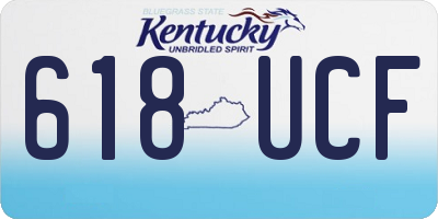 KY license plate 618UCF