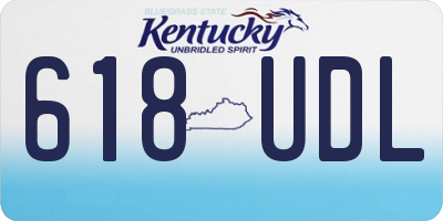 KY license plate 618UDL