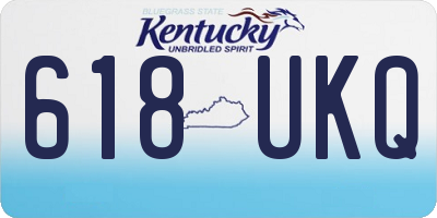 KY license plate 618UKQ