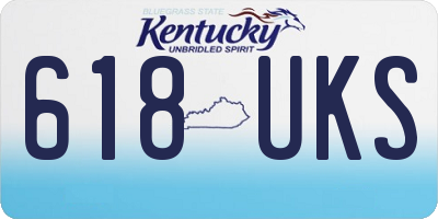 KY license plate 618UKS