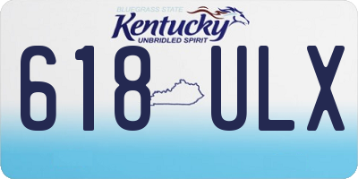 KY license plate 618ULX