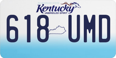 KY license plate 618UMD