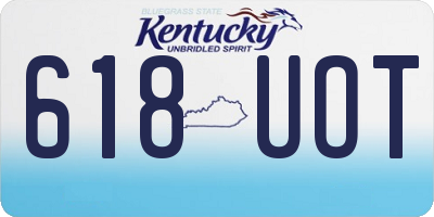 KY license plate 618UOT