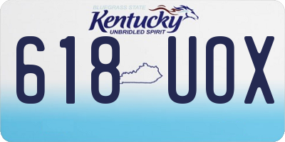 KY license plate 618UOX