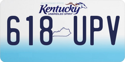 KY license plate 618UPV