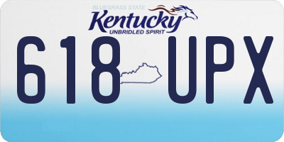 KY license plate 618UPX