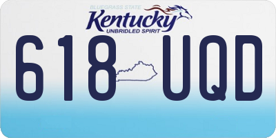 KY license plate 618UQD