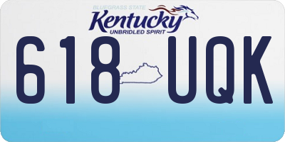 KY license plate 618UQK