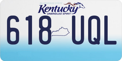 KY license plate 618UQL