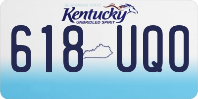 KY license plate 618UQO