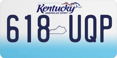 KY license plate 618UQP