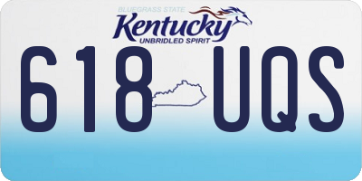 KY license plate 618UQS