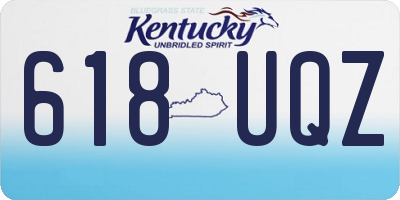 KY license plate 618UQZ