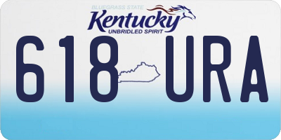 KY license plate 618URA