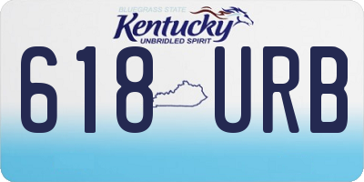 KY license plate 618URB