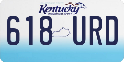 KY license plate 618URD