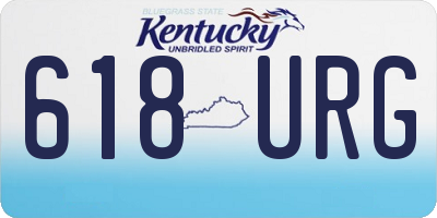 KY license plate 618URG