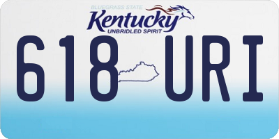 KY license plate 618URI