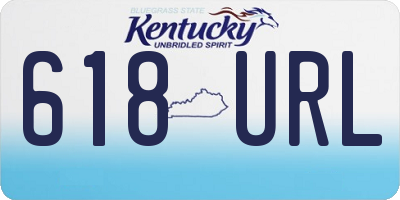 KY license plate 618URL