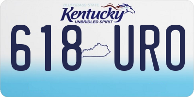 KY license plate 618URO