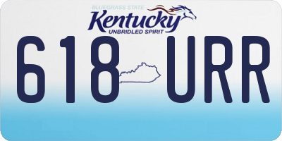 KY license plate 618URR