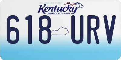 KY license plate 618URV