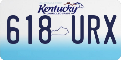 KY license plate 618URX