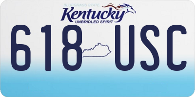 KY license plate 618USC
