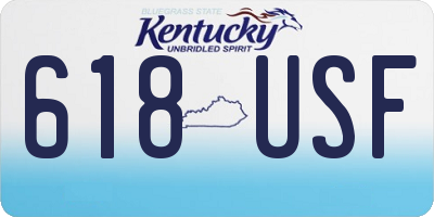 KY license plate 618USF