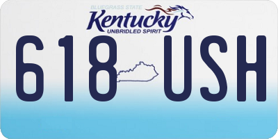 KY license plate 618USH