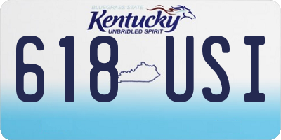 KY license plate 618USI