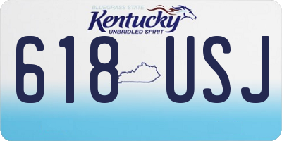 KY license plate 618USJ