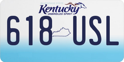 KY license plate 618USL