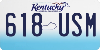 KY license plate 618USM