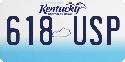 KY license plate 618USP