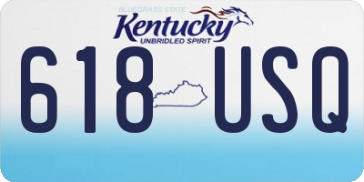 KY license plate 618USQ