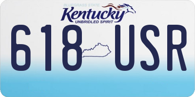 KY license plate 618USR