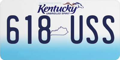 KY license plate 618USS