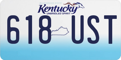 KY license plate 618UST