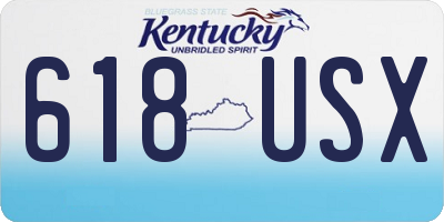 KY license plate 618USX