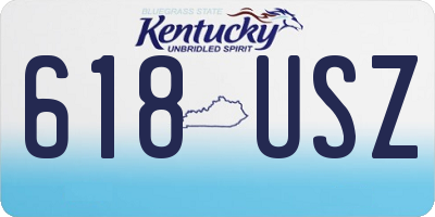 KY license plate 618USZ